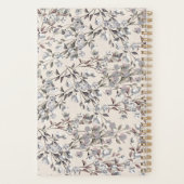 Beige Linen Floral | Naam en jaar Planner (Achterkant)