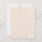 Beige Linen Simple Black Script-Vrijgezellenfeest Kaart (Achterkant)