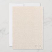 Beige linen Simple Black Script Wedding Menu Kaart (Achterkant)