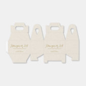 Beige linen Simple Script Hangover Recovery Kit Bedankdoosjes (Uitgevouwen)