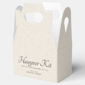 Beige linen Simple Script Hangover Recovery Kit Bedankdoosjes (Geopend)