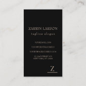 Beige Linen Texture Visitekaartje (Achterkant)