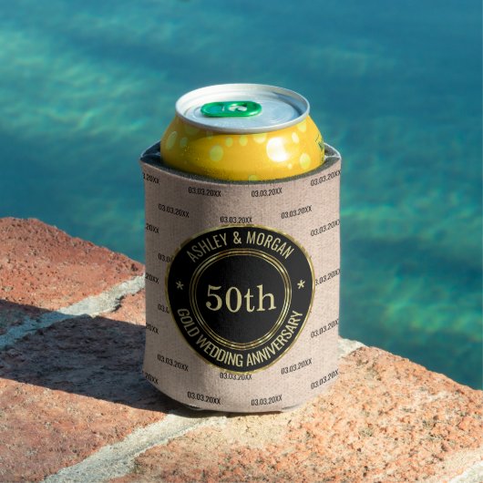 Beige Linnen Annivarsary Blikjeskoeler (Insitu Zwembad)