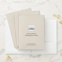 Beige Linnen Crème Textuur Eenvoudig Aangepast Log