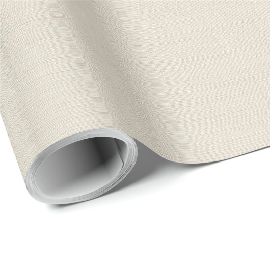 Beige Linnen Creme Textuur Eenvoudig Elegant Cadeaupapier (Rol Hoek)