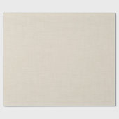 Beige Linnen Creme Textuur Eenvoudig Elegant Cadeaupapier (Vlak)
