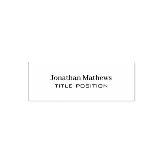 Beige Linnen Creme Textuur Eenvoudig Elegant Monog Zelfinktende Stempel (Design)