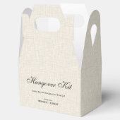 Beige linnen Simple Script kater herstelkit Bedankdoosjes (Geopend)