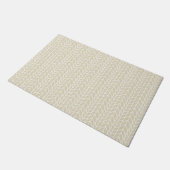 Beige linnen traditionele moderne visgraat deurmat (Schuin)