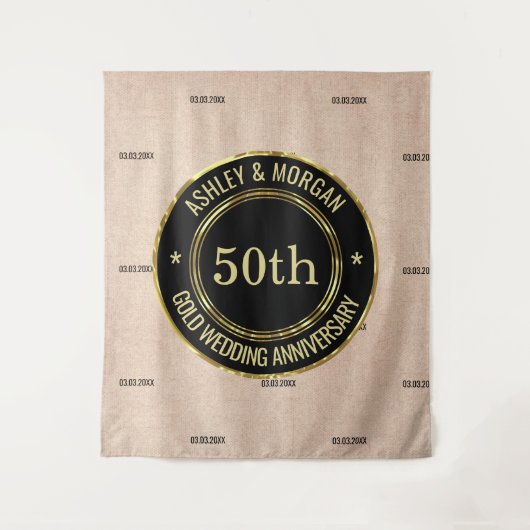 Beige Linnen Wandkleed (Voorkant)