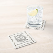 Beige Lint Retro Hart Coquette Taart Verloofd Met  Kartonnen Onderzetters (Insitu)