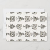 Beige Lint Retro Hart Coquette Taart Verloofdengoe Kaart (Achterkant)