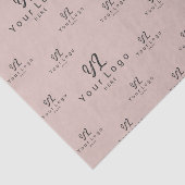 Beige Logo patroon Business Merk Simple Packaging Tissuepapier (Detail)