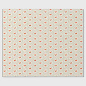 Beige Love Notes Red Heart Envelope Patroon Cadeaupapier (Vlak)