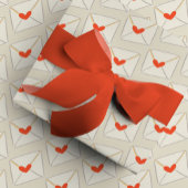 Beige Love Notes Red Heart Envelope Patroon Cadeaupapier