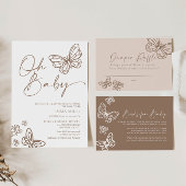 Beige Luier Raffle Baby shower Kaart Notitiekaartje