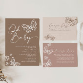 Beige Luier Raffle Baby shower Kaart Notitiekaartje