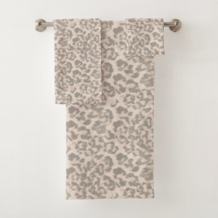 Beige luipaard. badhanddoekje bad handdoek