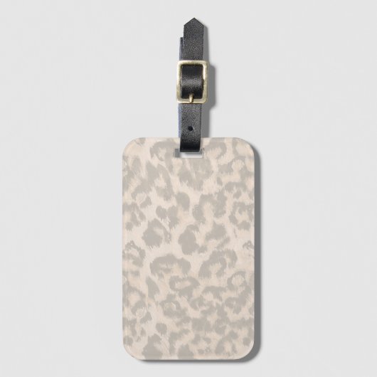 Beige luipaard. bagagelabel (Voorkant (verticaal))