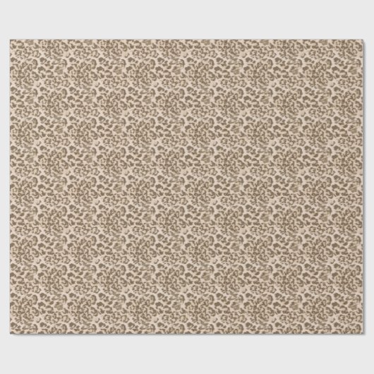 Beige luipaard. cadeaupapier (Vlak)