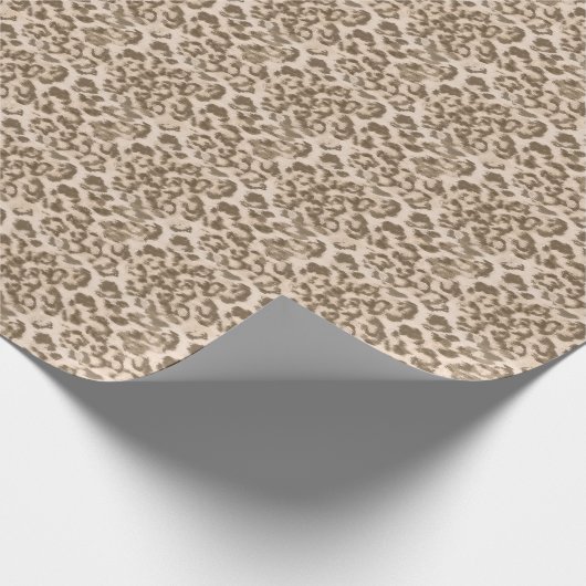 Beige luipaard. cadeaupapier (Hoek)
