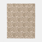 Beige luipaard. fleece deken (Voorkant)