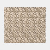 Beige luipaard. fleece deken (Voorkant (Horizontaal))