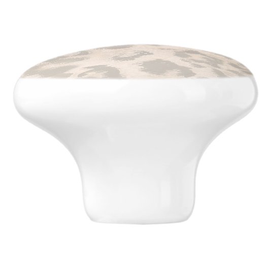 Beige luipaard. keramische knop (Zijkant)