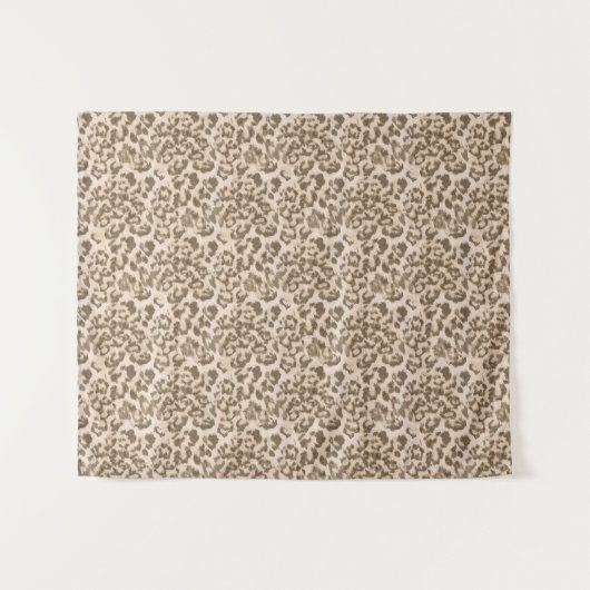 Beige luipaard. wandkleed (Voorkant (horizontaal))