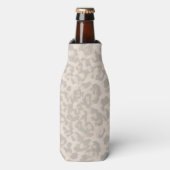 Beige luipaardprint . flesjeskoeler (Fles Voorkant)