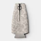 Beige luipaardprint . flesjeskoeler (Achterkant)