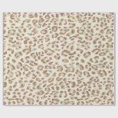 Beige Luipaardprint Inpakpapier (Vlak)