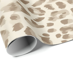 Beige Luipaardprint Inpakpapier