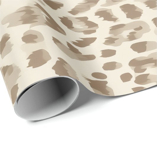 Beige Luipaardprint Inpakpapier (Rol Hoek)