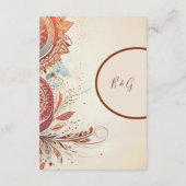 beige macrame bruiloft informatiekaartje (Achterkant)