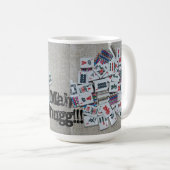 Beige- mah jongg mok (Voorkant rechts)