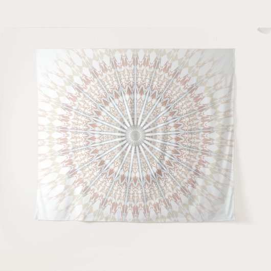 Beige Mandala Wandkleed (Voorkant (horizontaal))