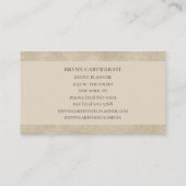 Beige Marble en Champagne Shimmer Modern Elegant Visitekaartje (Achterkant)