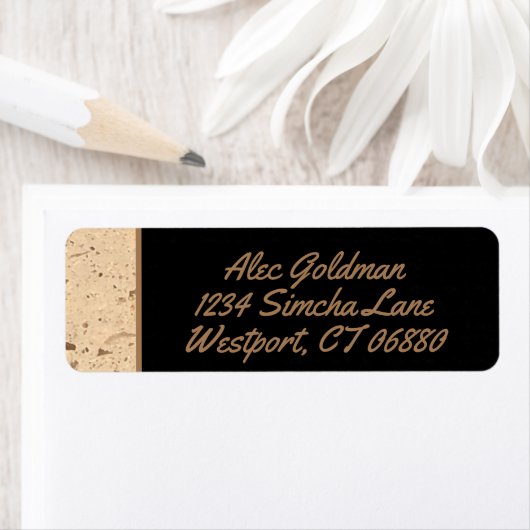 Beige Marble Return Address Label (Insitu)