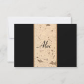 Beige Marble RSVP-kaart RSVP Kaartje (Achterkant)