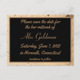 Beige Marble Save the Date Briefkaart