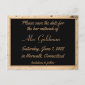 Beige Marble Save the Date Briefkaart (Voorkant)