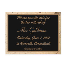 Beige Marble Save the Date Briefkaart