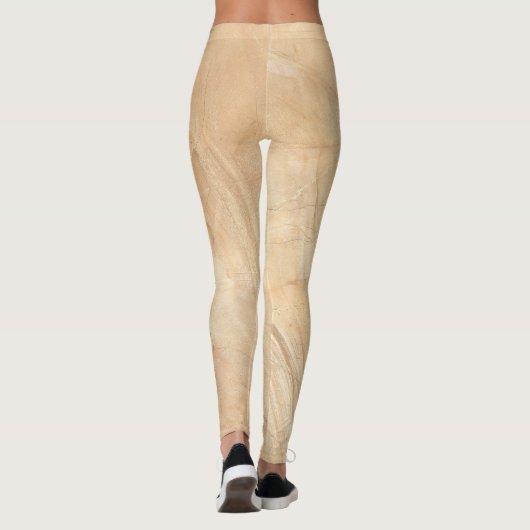 Beige Marble Stone Leggings (Achterkant)