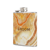 Beige Marble Stone Print Heupfles (Links)