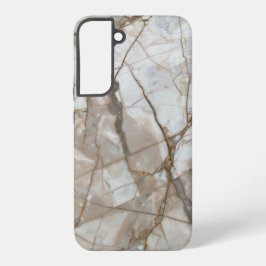Beige Marble with Gold Veins – Elegant Design Samsung Galaxy Hoesje
