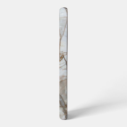 Beige Marble with Gold Veins – Elegant Design Samsung Galaxy Hoesje (Linkerkant)