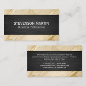 Beige Marble | Zwarte textuur Visitekaartje (Voorkant / Achterkant)