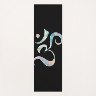 Beige Marbled Om  Yogamat