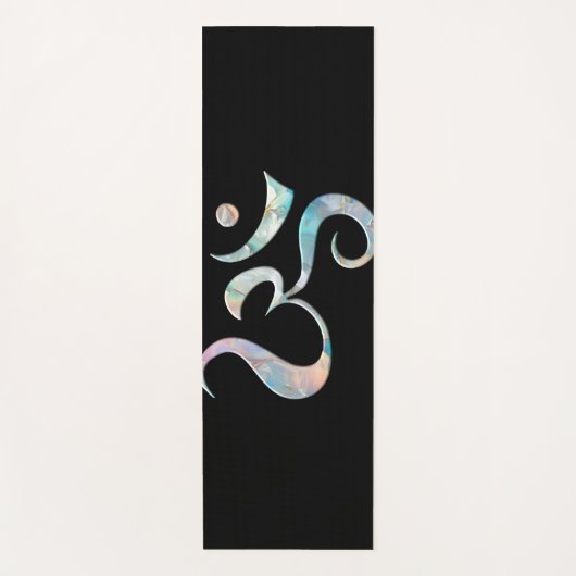 Beige Marbled Om  Yogamat (Voorkant)